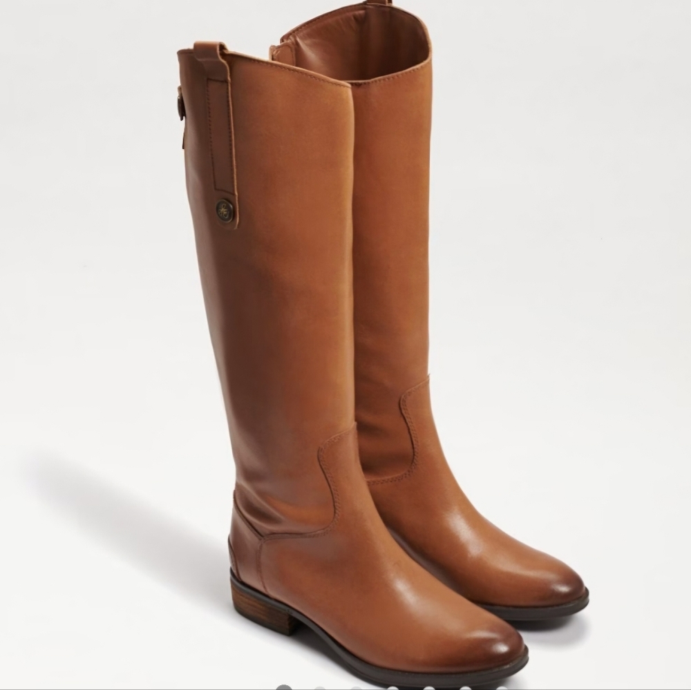 Penny Wide Calf Leather Riding Boot